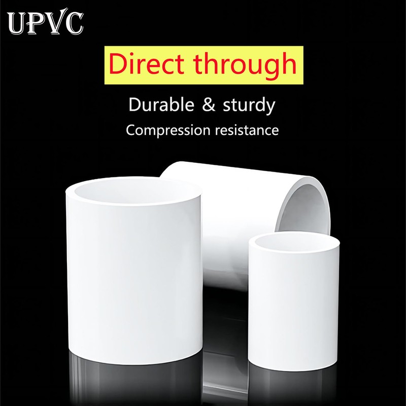 Ctyjia 2 PCS PVC Coupling Straight PVC Pipe Fitting Coupling,