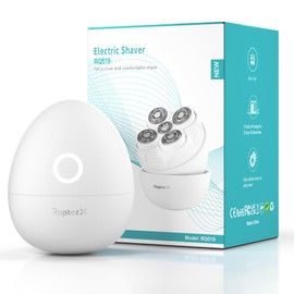 Electric Razors for Women - Magnetic 5D Floating Painless Shaver, Cordless Rechargeable Hair Remover, IPX6 Waterproof Wet Dry Shaving for Legs, Bikini, Face, Underarm, Arm (White, Matte)