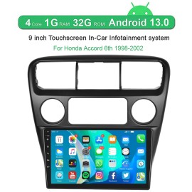 Podofo For Honda Accord 6th 1998-2002 Car Stereo Radio Android 13 GPS Navi WIFI BT 32GB