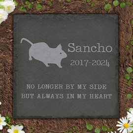 VIAKDEM Pet Memorial Stone Guinea Pig - Guinea Pig Headstone - Guinea Pig Memorial Stone - Guinea Pig Memorial Gifts - Loss of a Guinea Pig - Guinea Pig Loss Gifts (Square)