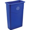 Global Industrial 23 Gallon Slim Recycling Container, Blue