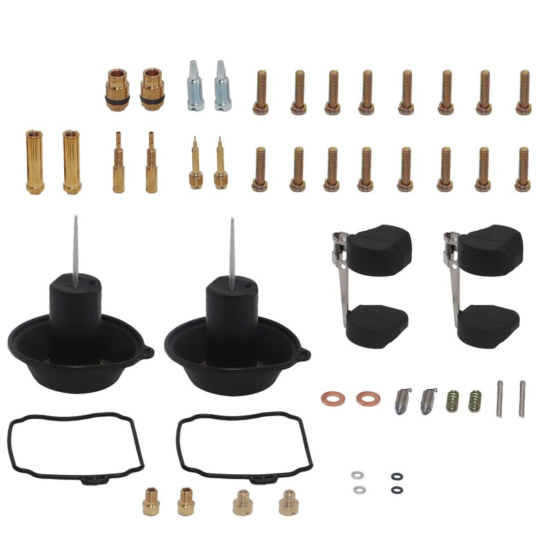 2 Set Carburetor Gaskets Jets Repair Kit Rebuild Float for