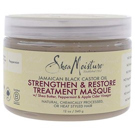 SheaMoisture Jamaican Black Castor Oil Intensive Strengthening Masque Hair Treatment, 12 Ounce