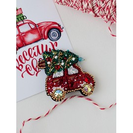 Wizardi Abris Art Bead Embroidery Decoration Kit - Christmas car AD-211