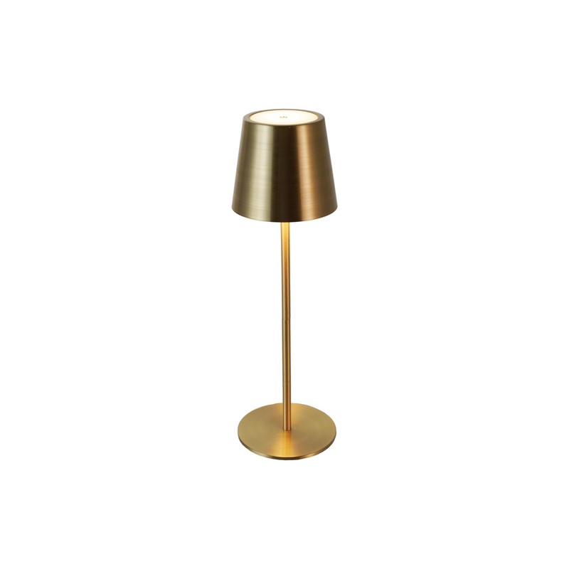 Bloomingville Metal LED Rechargeable Table Lamp with Touch Sensor, Brushed