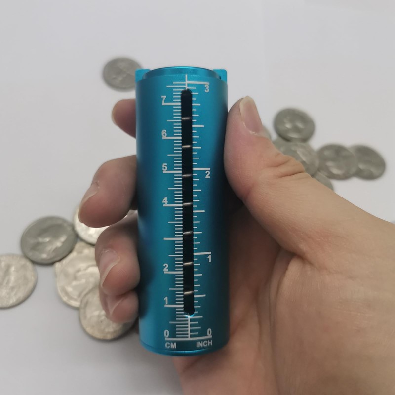 Pool Metal Aluminum Quarter Coin Holder, Spring Loaded, 33 Coin