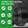 MOOKEERF 18/4 Shielded Wire 30FT,18AWG 4 Conductor Shielded Cable Stranded