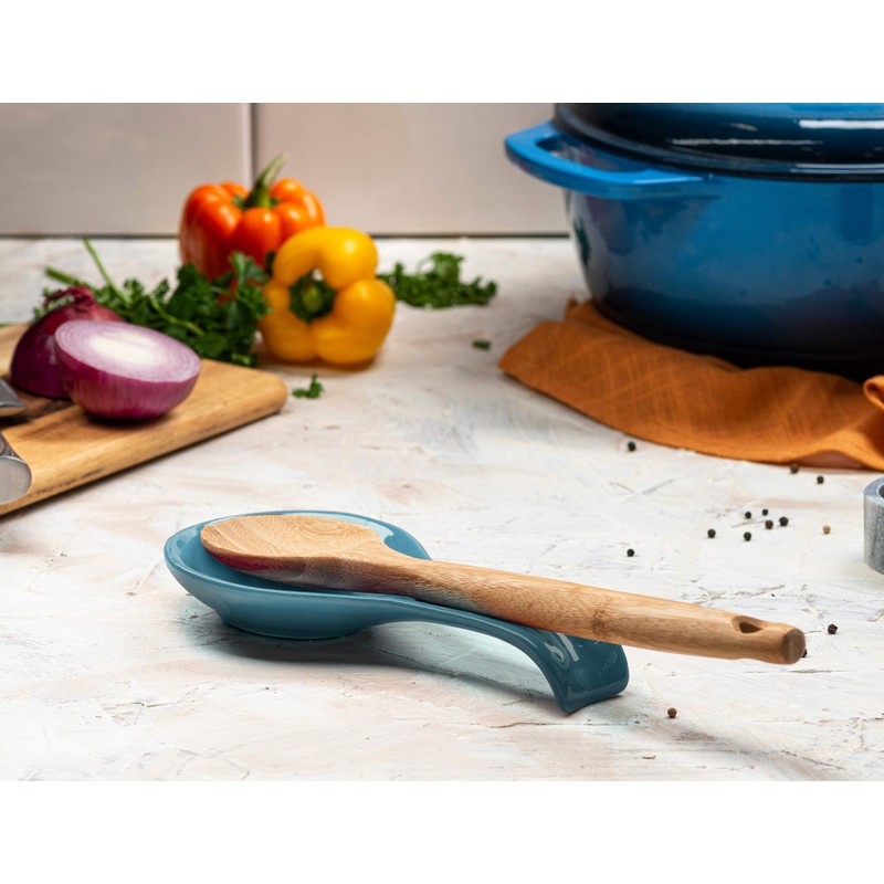 Ceramic Spoon Rest, by Kook, Utensil Holder for Stovetop, Farmhouse