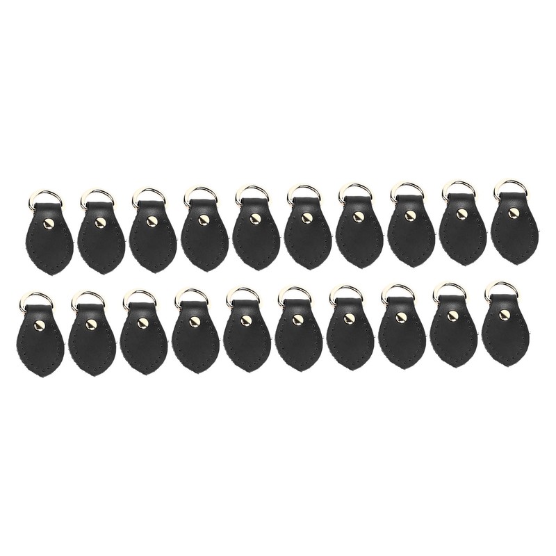 20 Sets Leather D Rings for Purse Genuine Leather D
