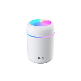 PROROKEVA Colorful air humidifier for Bedroom/car，desktop home humidifier, ultrasonic Cool Mist Humidifier, creative water dispenser -Ideal for Dry Skin/Sinus/Allergies (White)