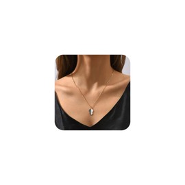 Inilbran Boho Cartoon Choker Necklace Vintage Cartoon Enamel Necklace Choker Gold Cute Cartoon Necklace Funny Kawaii Cartoon Necklace Chain Jewellery for Women and Girls, Zinc