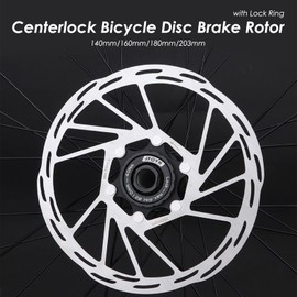 JFOYH 140mm and 160mm Centerlock Disc Brake Rotor with Locking, 1.8mm Thickness - 140mm+160mm[2 PACK]