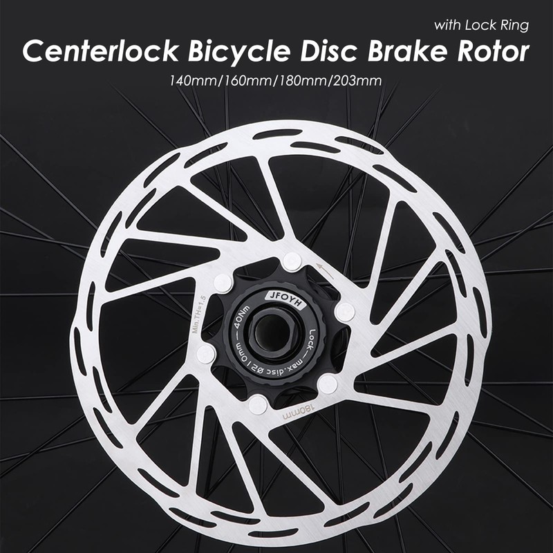 JFOYH 140mm and 160mm Centerlock Disc Brake Rotor with Locking,