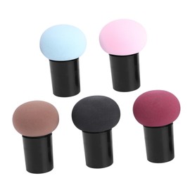 TOVINANNA 5pcs Makeup Sponges Handle Mushroom Puff Powder Sponge Dry Wet Use for Foundation Concealer