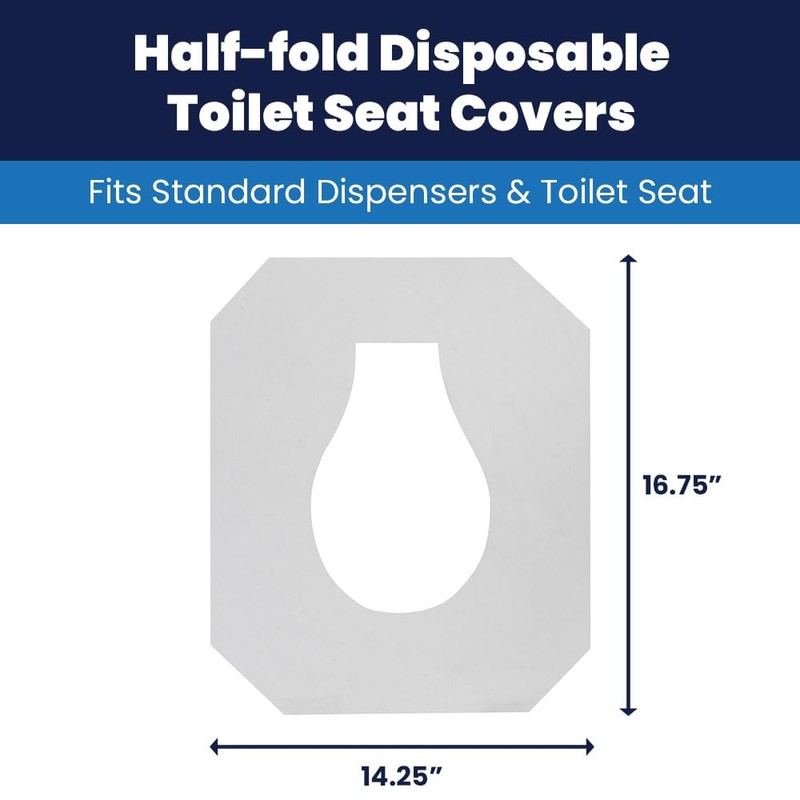 Hospeco Flushable Toilet Seat Covers - 1000 Pcs, 4 Packs