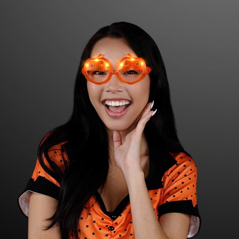 FlashingBlinkyLights Light Up Pumpkin Sunglasses