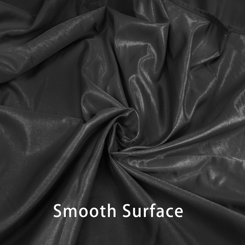 BOLLUMA 3x3m Black Screen Background Photography Backdrop, 100% Cotton Muslin
