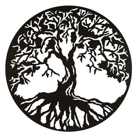 Tree of Life Round (Ebony Wood)