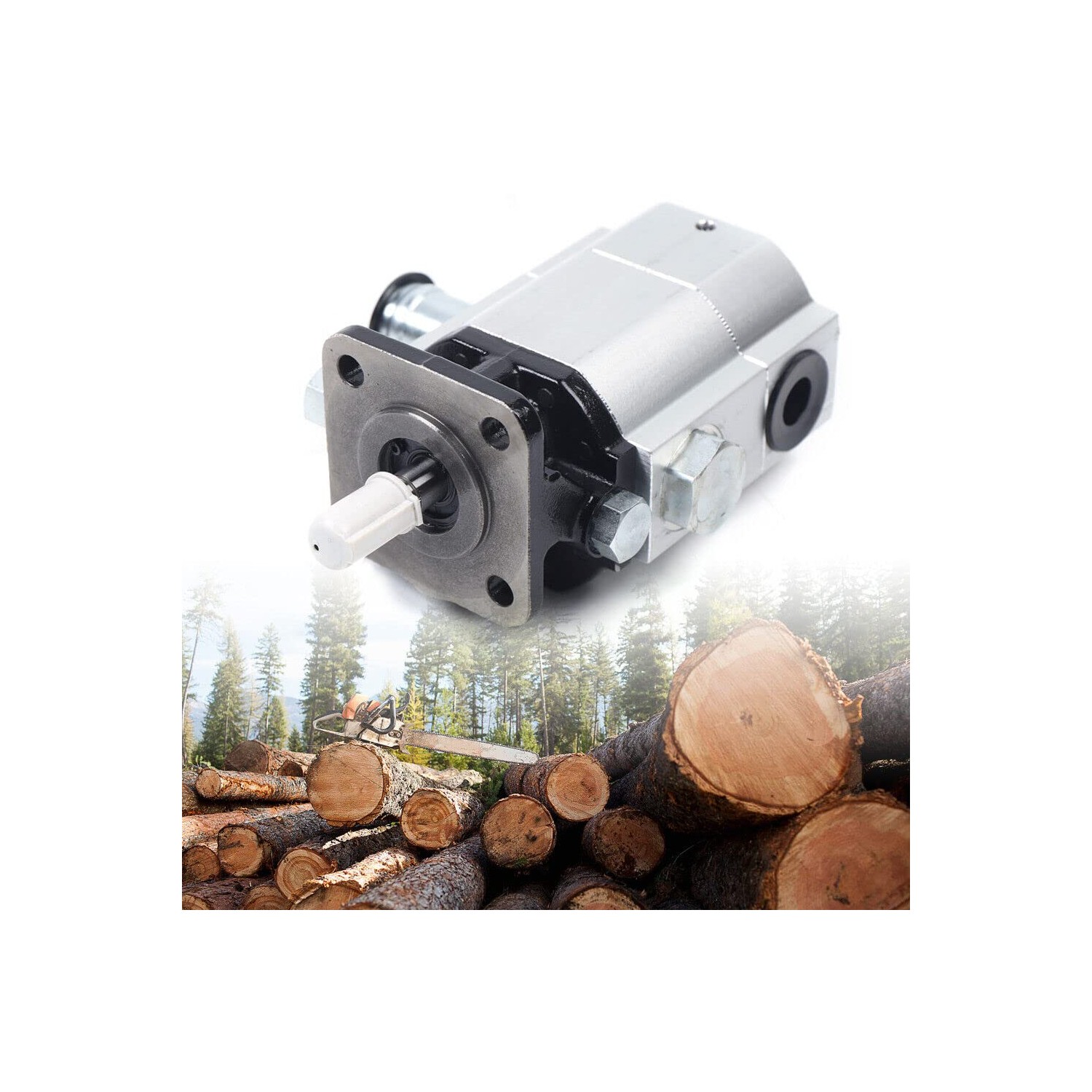 Hydraulic Wood Splitter Pump, 16 GPM 2 Stage Gear Pump Wood Splitter ...