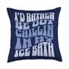 Funny Ice Bath Cold Therapy Throw Pillow