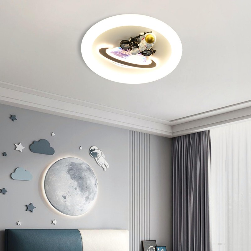 Skyblaze Astronaut Light Fixture, Round Ceiling Fixture for Kids Room,