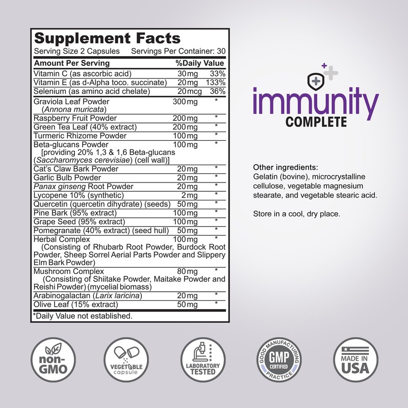 Immunity Complete - 20-in-1 Immune System Booster Formula with Cat's