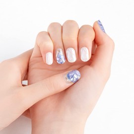 BEAUTYAVENUE Real Gel Nail Stickers, Color: Blue Fluorite