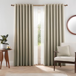 Mayrhyme Wood Double Curtain Rods Set for Windows 72 to 144 Inches (6 to 12 ft), Adjustable Heavy Duty Dual Drapery Rods,1 Inch Boho Rustic Decorative Design with Imitation Wood Grain Leaf Finials