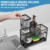 Hvisso 2-Tier Kitchen Sink Caddy with High Brush Holder, Sponge