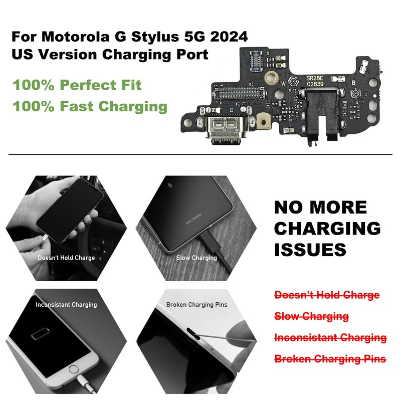 Charging Port Replacement Kit Compatible with Motorola G Stylus 5G