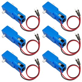 SazkJere 6PCS Double Shaft 1:90 All Metal Gears TT Motor DC Gearbox Motor with 15cm Wire Male Connector for Smart Car