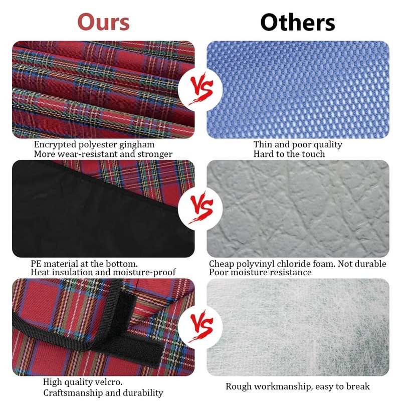 Alaoo Picnic Blanket,Extra Large Waterproof Picnic Mat with Carrying Handle