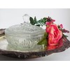 Crystal Beauty Dust Talc Powder Bowl w/Lid