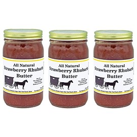 All Natural Fruit Butters 8 oz. (Strawberry/Rhubarb (3 Jars))