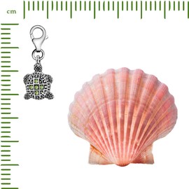 Quiges silver-plated animal charm pendant with lobster clasp for bracelets, Silver Plated, 176