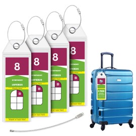 4 Pack Cruise Luggage Tag Holders fits Royal Caribbean 2025-2026: Waterproof PVC with Steel Fasteners, Essential Cruise Ship Luggage Tags for RCCL, Perfect Cruise Travel Accessory, Cruise Must Have