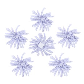 MECCANIXITY 4" Curly Bows for Gift Wrapping, 6 Pcs Self Adhesive Twist Tie Grosgrain Ribbon Bow for Treat Bag Christmas Birthday Gift Box Party Favors Decor, Lavender