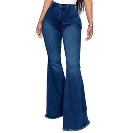 YouSexy Women's Flare Bell Bottom Jeans Destroyed Flare Denim Pants 70s Outfits for Women