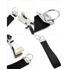 QWORK Pack of 40 Silver Lanyard Blanks with Key Ring