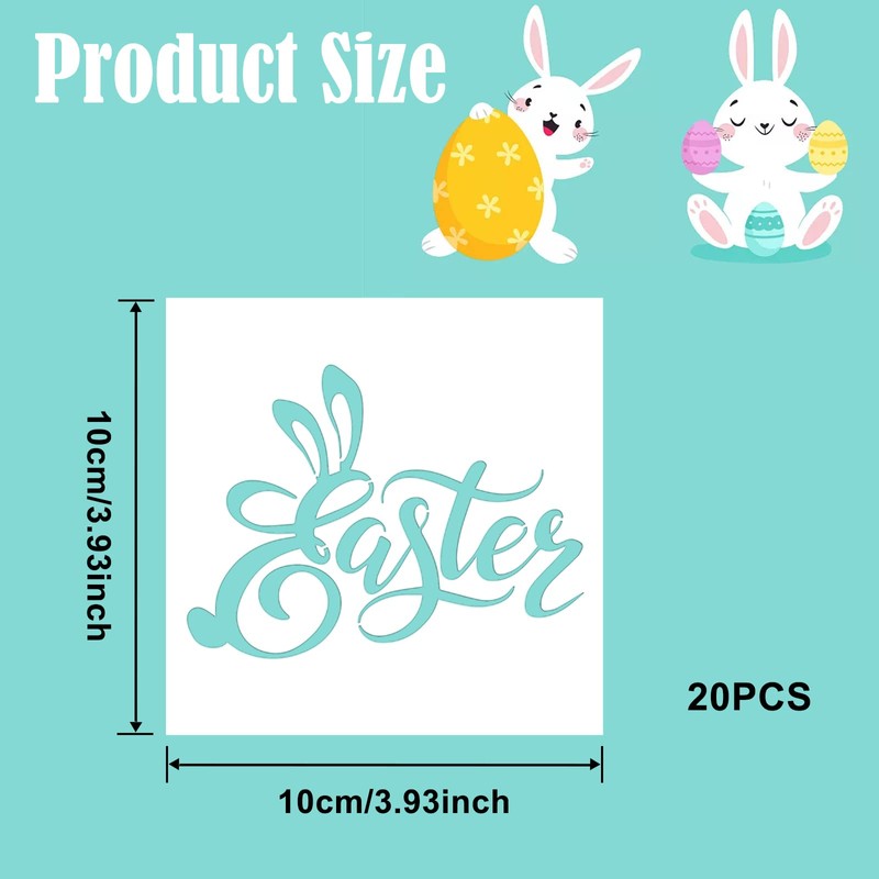 CIEMODA 4 * 4 Inch Easter Stencils Set,Easter Stencils for