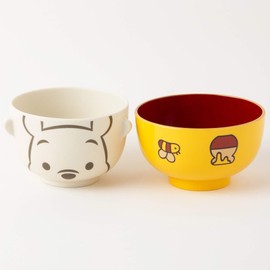 Sun Art Disney Winnie the Pooh Soup Bowl and Rice Bowl Set, Mini SAN2065-5