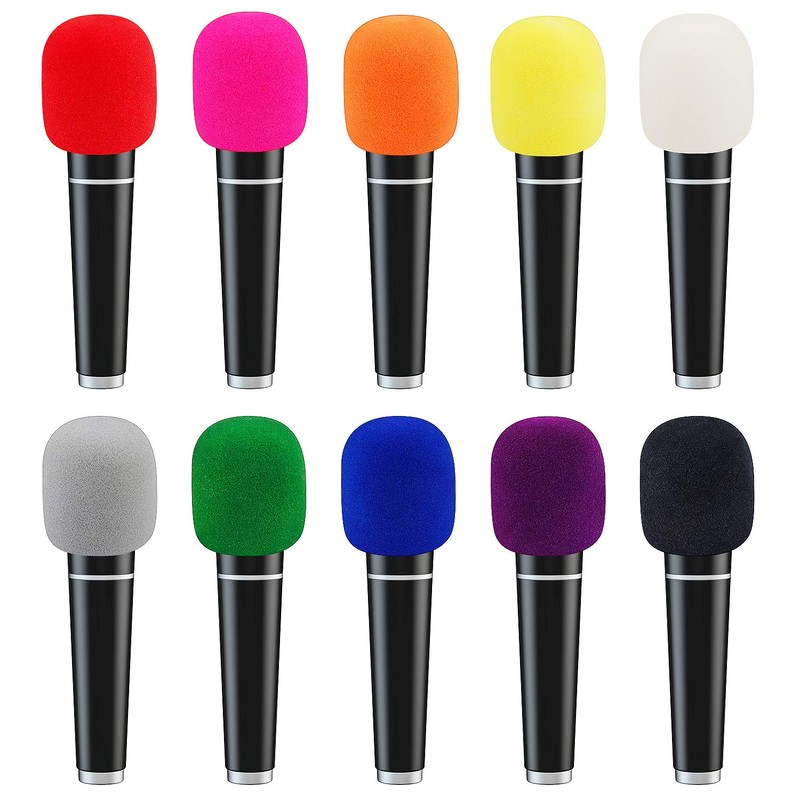 Augshy Microphone Covers Foam,20 Pack Thick Handheld Stage Microphone Windscreen