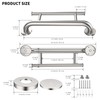 Oil Rubbed Black Grab Bar 17 Inch w/Towel Holder, iHansee