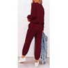 Paintcolors Women's 2 Piece Outfit Long Sleeve Crewneck Tracksuit Solid