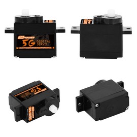 DSPOWER 2PCS 5G Mini Digital Servo, Plastic Gear Micro RC Servos Motor Kit for 1/28 RC Car Model Boat Fixed-Wing Helicopter Airplane Robot Toy (2PCS)