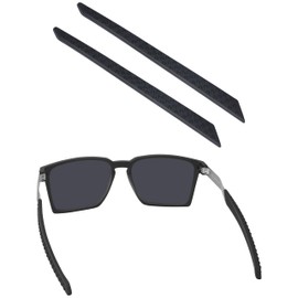 BLAZERBUCK Replacement Temple Sleeves Ear Socks for Oakley Exchange OX8055/Exchange R OX8184/Exchange Sun OO9483 Eyeglass - Black