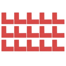 YOKIVE 25 Pcs 5S Location Marking Corner, L Shaped Floor Markers Strikers | Durable Tape for Home Table Top, Desk, Floor, Step (Red, 2x2x0.8-inch)