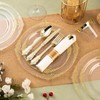 Bestluck 350PCS Clear Plastic Plates for 50 Guests, Disposable Dinnerware