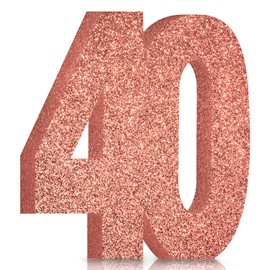 Decoration 40th Birthday Women, Rose Gold Pink Glitter 40th Birthday Centrepiece Table Decoration Birthday, 40th Birthday Party Decoration Supplies, Gifts for Women for Birthday