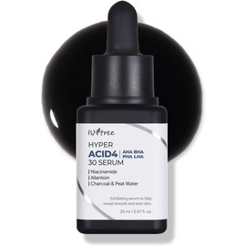 Isntree Suero Exfoliante Facial Hyper Acid 4 30 - Serum Coreano de Enjuague con 30% Aha Bha Pha Lha, Niacinamida y Carbón, Poros, 20 Ml